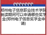 郑州电子信息职业技术学院就读期间可以申请哪些奖学金(郑州电子信息奖学金申请)