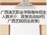广西演艺职业学院每年招生人数多少，政策变动如何(广西艺院招生政策)