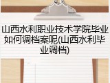 山西水利职业技术学院毕业如何调档案呢(山西水利毕业调档)