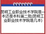 昆明工业职业技术学院是一本还是本科第二批(昆明工业职业技术学院是几本)