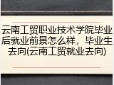 云南工贸职业技术学院毕业后就业前景怎么样，毕业生去向(云南工贸就业去向)