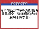 赤峰职业技术学院最好的专业是哪个，详细阐述(赤峰职院王牌专业)
