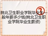 皖北卫生职业学院毕业生一般年薪多少钱(皖北卫生职业学院毕业生薪资)