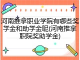河南推拿职业学院有哪些奖学金和助学金呢(河南推拿职院奖助学金)
