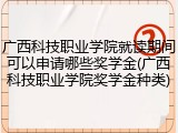广西科技职业学院就读期间可以申请哪些奖学金(广西科技职业学院奖学金种类)