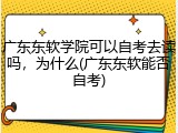 广东东软学院可以自考去读吗，为什么(广东东软能否自考)