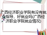 广西经济职业学院有没有就业指导，好就业吗(广西经济职业学院就业情况)