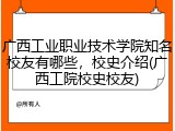 广西工业职业技术学院知名校友有哪些，校史介绍(广西工院校史校友)