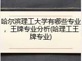 哈尔滨理工大学有哪些专业，王牌专业分析(哈理工王牌专业)