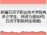 新疆石河子职业技术学院有多少学生，师资力量如何(石河子职院师生规模)