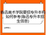 鲁迅美术学院要招专升本吗，如何参考(鲁迅专升本招生信息)
