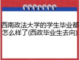 西南政法大学的学生毕业都怎么样了(西政毕业生去向)