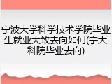 宁波大学科学技术学院毕业生就业大致去向如何(宁大科院毕业去向)