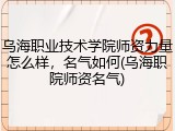 乌海职业技术学院师资力量怎么样，名气如何(乌海职院师资名气)