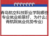 青岛航空科技职业学院哪些专业就业前景好，为什么(青航院就业优势专业)
