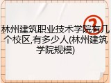 林州建筑职业技术学院有几个校区,有多少人(林州建筑学院规模)