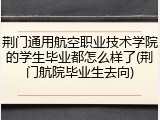 荆门通用航空职业技术学院的学生毕业都怎么样了(荆门航院毕业生去向)