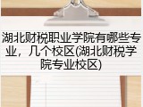 湖北财税职业学院有哪些专业，几个校区(湖北财税学院专业校区)