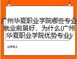 广州华夏职业学院哪些专业就业前景好，为什么(广州华夏职业学院优势专业)