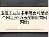玉溪职业技术学院官网是哪个网址多少(玉溪职院官网网址)