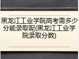 黑龙江工业学院高考需多少分能录取呢(黑龙江工业学院录取分数)