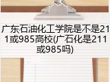 广东石油化工学院是不是211或985高校(广石化是211或985吗)