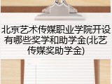 北京艺术传媒职业学院开设有哪些奖学和助学金(北艺传媒奖助学金)