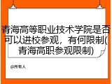 青海高等职业技术学院是否可以进校参观，有何限制(青海高职参观限制)