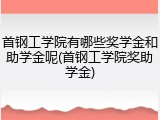 首钢工学院有哪些奖学金和助学金呢(首钢工学院奖助学金)