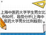 上海中医药大学学生男女比例如何，趋势分析(上海中医药大学男女比例趋势)