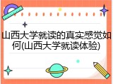 山西大学就读的真实感觉如何(山西大学就读体验)