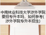 中南林业科技大学涉外学院要招专升本吗，如何参考(涉外学院专升本招生)