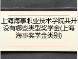 上海海事职业技术学院共开设有哪些类型奖学金(上海海事奖学金类别)