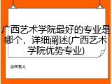 广西艺术学院最好的专业是哪个，详细阐述(广西艺术学院优势专业)