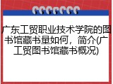广东工贸职业技术学院的图书馆藏书量如何，简介(广工贸图书馆藏书概况)