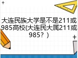 大连民族大学是不是211或985高校(大连民大属211或985？)