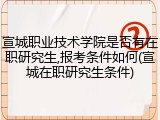 宣城职业技术学院是否有在职研究生,报考条件如何(宣城在职研究生条件)