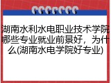 湖南水利水电职业技术学院哪些专业就业前景好，为什么(湖南水电学院好专业)