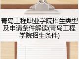 青岛工程职业学院招生类型及申请条件解读(青岛工程学院招生条件)