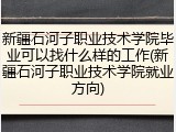 新疆石河子职业技术学院毕业可以找什么样的工作(新疆石河子职业技术学院就业方向)