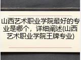 山西艺术职业学院最好的专业是哪个，详细阐述(山西艺术职业学院王牌专业)