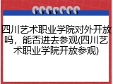 四川艺术职业学院对外开放吗，能否进去参观(四川艺术职业学院开放参观)