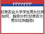 甘肃农业大学学生男女比例如何，趋势分析(甘肃农大男女比例趋势)