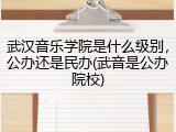 武汉音乐学院是什么级别，公办还是民办(武音是公办院校)
