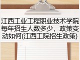 江西工业工程职业技术学院每年招生人数多少，政策变动如何(江西工院招生政策)