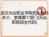武汉光谷职业学院招生编码多少，隶属哪个部门(光谷职院招生代码)