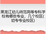 黑龙江幼儿师范高等专科学校有哪些专业，几个校区(幼专专业校区)