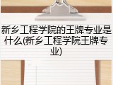 新乡工程学院的王牌专业是什么(新乡工程学院王牌专业)