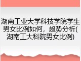 湖南工业大学科技学院学生男女比例如何，趋势分析(湖南工大科院男女比例)