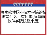海南软件职业技术学院的校徽是什么，有何来历(海南软件学院校徽来历)